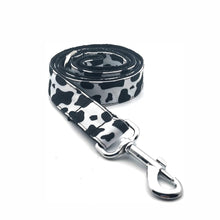 Load image into Gallery viewer, Cow Print Dog Collar & Leash Set - customisable