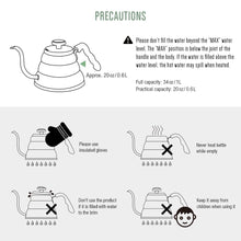 Load image into Gallery viewer, SOULHAND Coffee Kettle 1.2L 1L Stainless Steel Pour Over Coffee Pot Kettle Drip Kettle with Thermometer For Home Office Cafetera