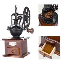 Load image into Gallery viewer, Antique Style Wooden Coffee Grinder