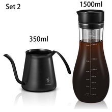 Load image into Gallery viewer, SOULHAND V60 Drip Dripper Sets Coffee Filter 1500ml Heatproof Cafe Server Kettle Filters Coffee Pot Cold Dripper Barista Tools