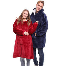 Load image into Gallery viewer, Winter Sherpa Blanket Hoodie With Sleeves