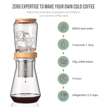 Load image into Gallery viewer, SOULHAND Cold Brew Coffee Maker Ice Coffee Drip Pot Filter Percolators Espresso Kitchen Barista Tea Pots Brewer 3 Patterns