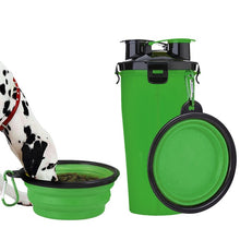 Load image into Gallery viewer, 2 in 1 Dog Travel Water & Food Storage & Bowl