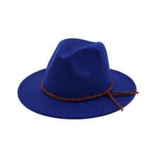 Load image into Gallery viewer, Flat Brim Fedora Style Hat