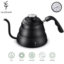 Load image into Gallery viewer, SOULHAND Coffee Kettle 1.2L 1L Stainless Steel Pour Over Coffee Pot Kettle Drip Kettle with Thermometer For Home Office Cafetera