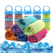 Load image into Gallery viewer, Microfiber Cooling Sports Towel & Water Bottle
