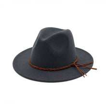 Load image into Gallery viewer, Flat Brim Fedora Style Hat