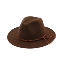 Load image into Gallery viewer, Flat Brim Fedora Style Hat