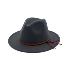 Load image into Gallery viewer, Flat Brim Fedora Style Hat