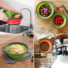 Load image into Gallery viewer, Foldable Silicone Vegetable & Pasta Strainer