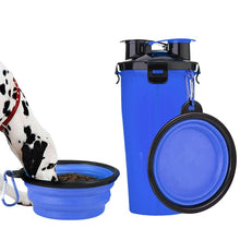 Load image into Gallery viewer, 2 in 1 Dog Travel Water & Food Storage & Bowl