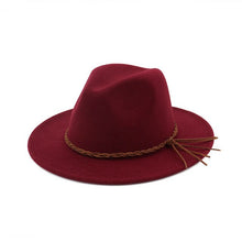 Load image into Gallery viewer, Flat Brim Fedora Style Hat