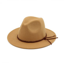 Load image into Gallery viewer, Flat Brim Fedora Style Hat