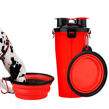 Load image into Gallery viewer, 2 in 1 Dog Travel Water & Food Storage & Bowl