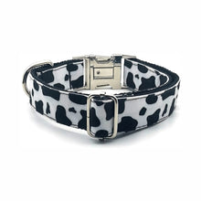 Load image into Gallery viewer, Cow Print Dog Collar & Leash Set - customisable