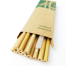 Load image into Gallery viewer, Organic Bamboo Straw Set