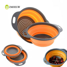 Load image into Gallery viewer, Foldable Silicone Vegetable & Pasta Strainer