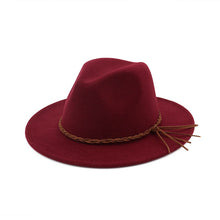 Load image into Gallery viewer, Flat Brim Fedora Style Hat