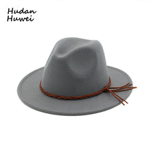 Load image into Gallery viewer, Flat Brim Fedora Style Hat