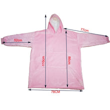 Load image into Gallery viewer, Winter Sherpa Blanket Hoodie With Sleeves