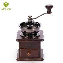 Load image into Gallery viewer, Antique Style Wooden Coffee Grinder