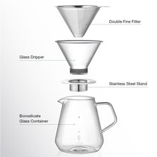Load image into Gallery viewer, SOULHAND V60 Drip Dripper Sets Coffee Filter 1500ml Heatproof Cafe Server Kettle Filters Coffee Pot Cold Dripper Barista Tools