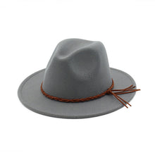 Load image into Gallery viewer, Flat Brim Fedora Style Hat