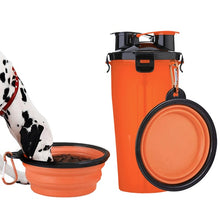 Load image into Gallery viewer, 2 in 1 Dog Travel Water & Food Storage & Bowl