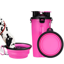 Load image into Gallery viewer, 2 in 1 Dog Travel Water & Food Storage & Bowl