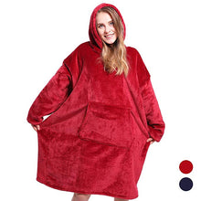 Load image into Gallery viewer, Winter Sherpa Blanket Hoodie With Sleeves
