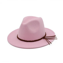 Load image into Gallery viewer, Flat Brim Fedora Style Hat