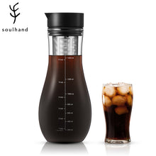 Load image into Gallery viewer, SOULHAND 1500ml Espresso Maker Cold Brew Iced Coffee Maker Dual Use Filter Coffee&amp;Tea Pot Espresso Ice Drip Maker Glass Pots
