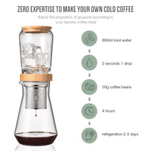 Load image into Gallery viewer, SOULHAND Cold Brew Coffee Maker Ice Coffee Drip Pot Filter Percolators Espresso Kitchen Barista Tea Pots Brewer 3 Patterns
