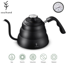 Load image into Gallery viewer, SOULHAND Coffee Kettle 1.2L 1L Stainless Steel Pour Over Coffee Pot Kettle Drip Kettle with Thermometer For Home Office Cafetera
