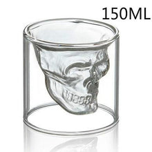 Load image into Gallery viewer, Double-layered Transparent Skull Head Coffee Mug
