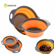 Load image into Gallery viewer, Foldable Silicone Vegetable &amp; Pasta Strainer
