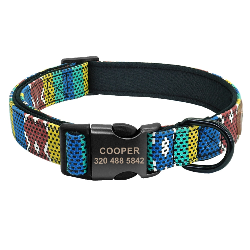 Strong Dog Collars with Engraving Panel