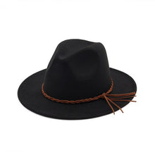 Load image into Gallery viewer, Flat Brim Fedora Style Hat
