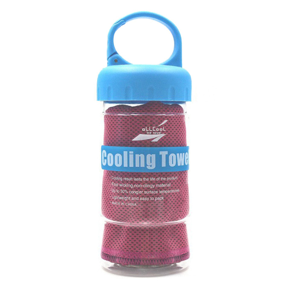 Microfiber Cooling Sports Towel & Water Bottle